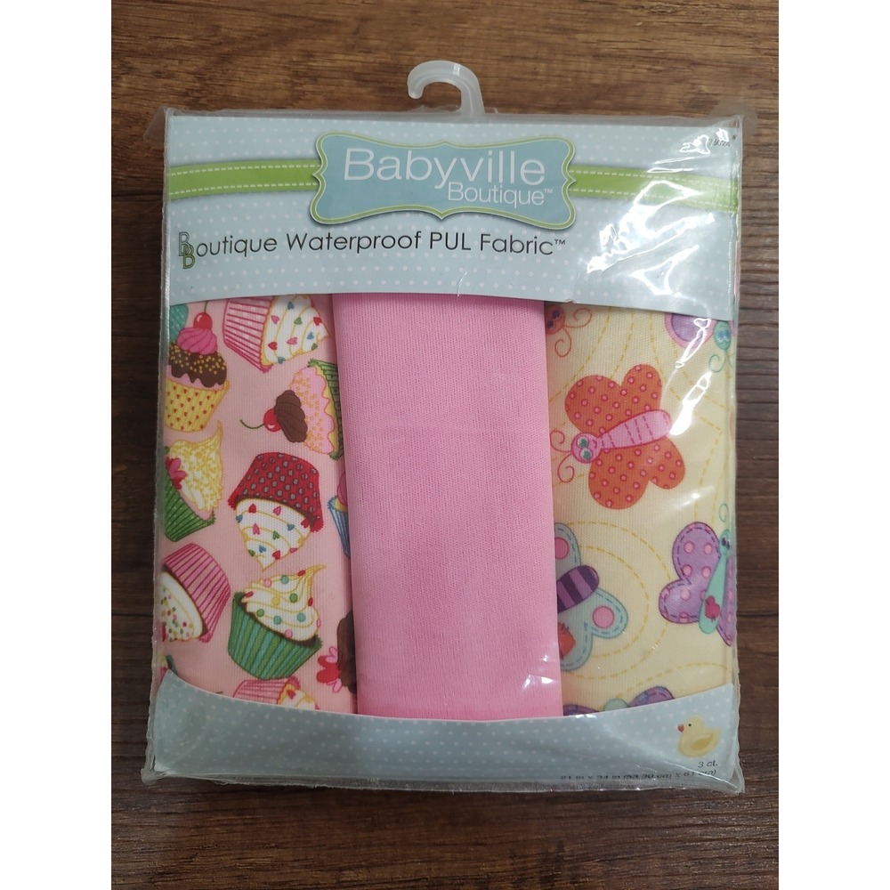 BABYVILLE Boutique DIAPER Waterproof PUL Fabric Cupcake Butterfly NEW A9